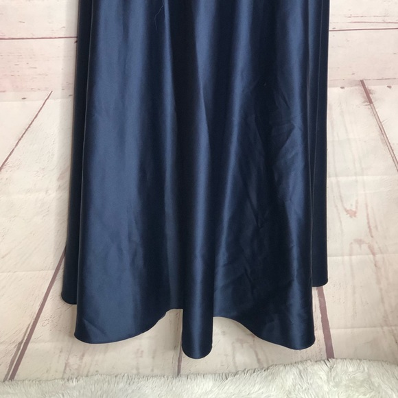 JS Collection Navy Blue Long Formal Gown Size 10 - Picture 5 of 10